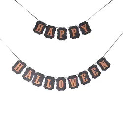 3 м Happy Halloween баннер ретро крафт письмо флаги для Хэллоуина лечить или трюк флаг баннеры фестиваль партии Декор поставки