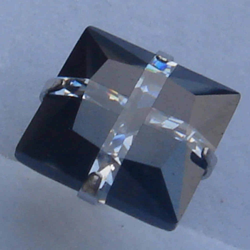 men jewelry cool men/boy's black cz with clear cz inlayed  316L stainless steel earring stud punk