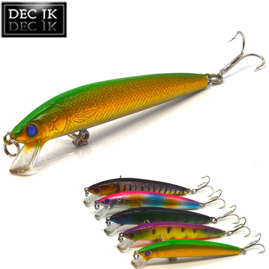 5PCS Crankbaits Minnow Plastic Hard Fishing Lure Fake Bait For Pike Carp Tackle Saltwater Fishing Lures Artificial Laser Baits (9)