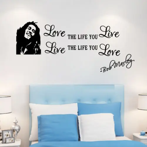 Liebe Das Leben Sie Leben Bob Marley Ermutigend Zitat Vinyl