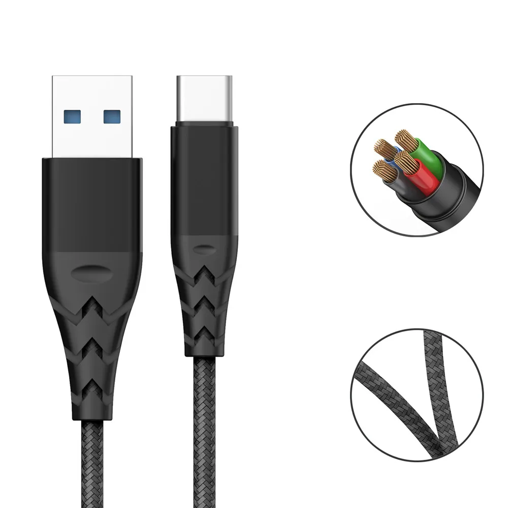 3M type-C кабель для быстрой зарядки USB 3,1 type-C кабель для зарядки данных USB-C для мобильных телефонов на Android для xiaomi