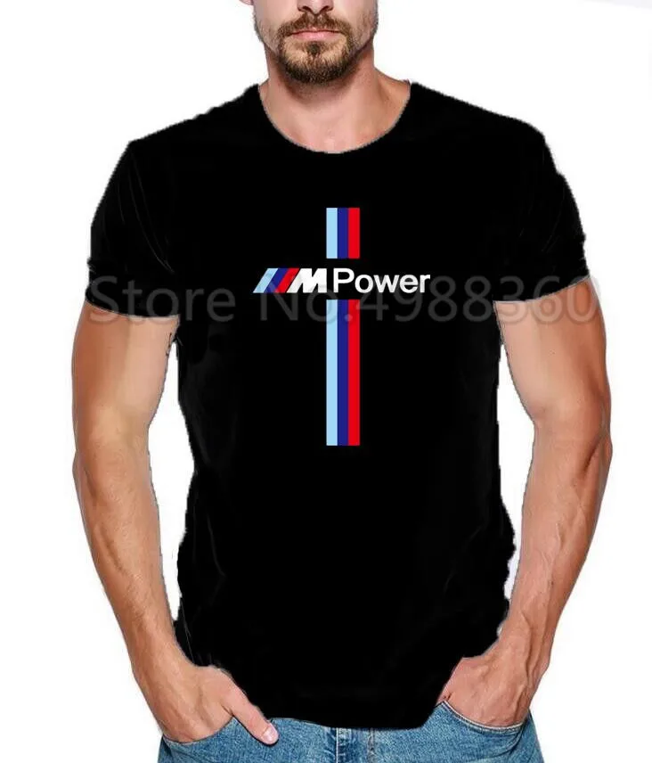 2019 Fashion Brand Printed BMW M Power Fun Men's T Shirts Classical Summer Style T-Shirt Clothes Euro Size XXL Men Tee | Мужская