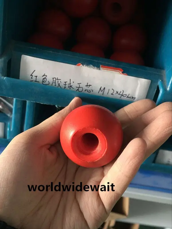 

5Pcs 6/8/10/12/16mm Female Dia Screw On Type Ball Knob Without Inner Core Red