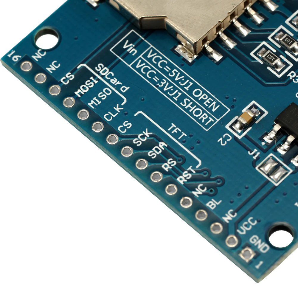 DIY 1,8 дюйм(ов) ов) TFT Серийный порт дисплей модуль с PCB объединительной платы Совместимость с 1602 интерфейс для Arduino Nano