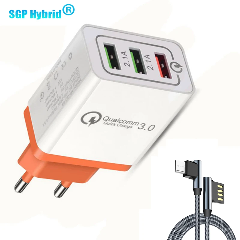 

Quick Charge 3.0 Mobile Phone Charger For iPhone Fast Charger Adapter For Samsung Galaxy Huawei Android Quick Charge Adapter