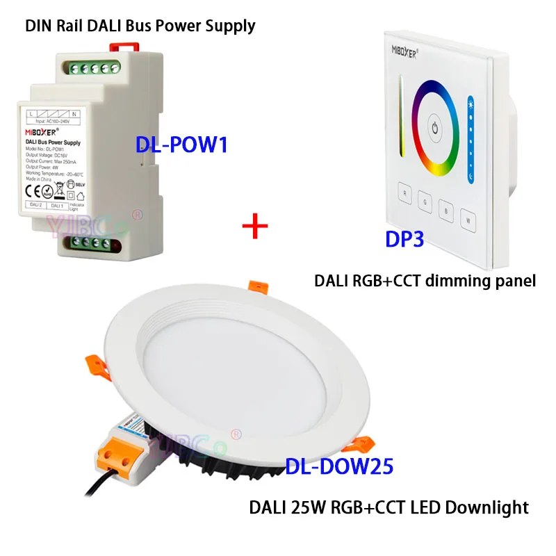 Miboxer 25 W DALI светодиодный светильник RGB+ CCT светодиодный потолочный - Испускаемый цвет: DOW25  DP3  POW1