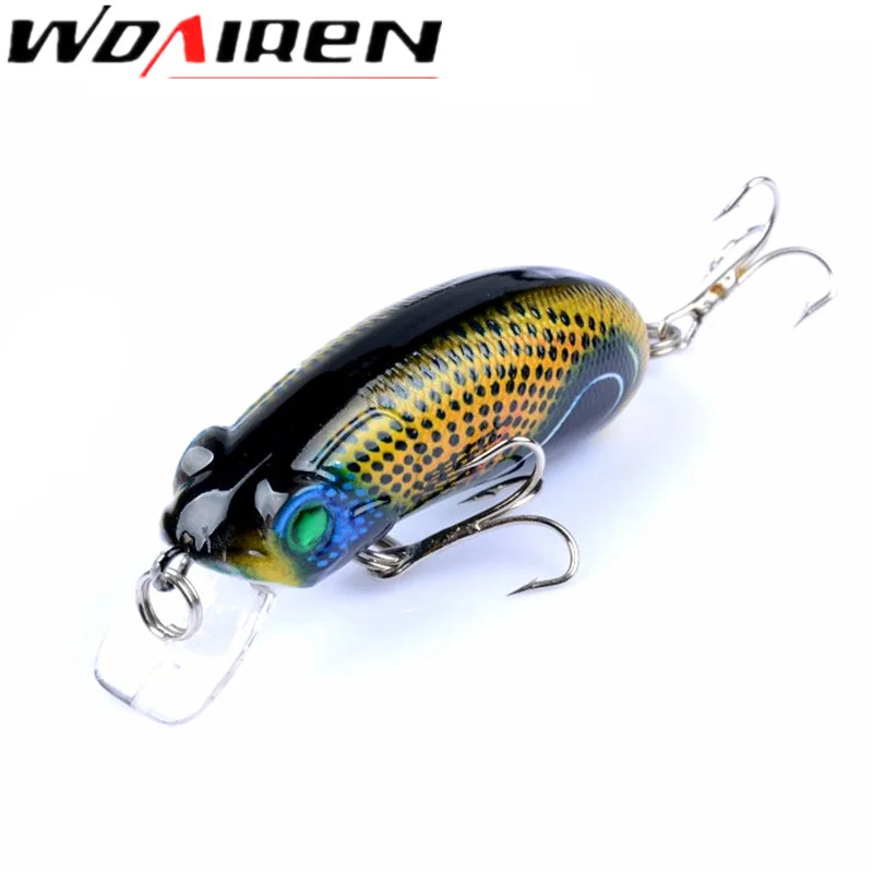  1Pcs 6cm 9.5g Hard Fishing Lure Crank Bait Diving Depth 0.3-1.2m Swim bait Lake River Fishing Wobbl