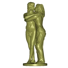 Modelo 3d alívio para cnc em formato de arquivo STL Mulheres e homem abraços