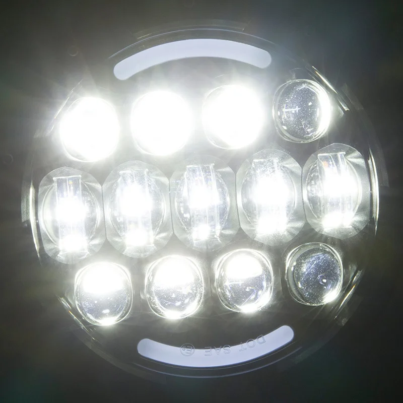FADUIES Super Bright 12V 105W H4 7 inch led headlight with White DRL Yellow Turn Signal Lamp For AM General Hummer 1992~2001 (16)