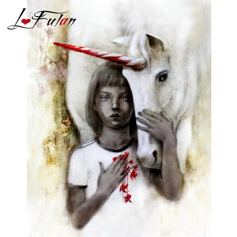 

Le Fulan 5D DIY Diamond Painting Embroidery Set Cartoon Anime abstract Unicorn Daimond Mosaic Stitch Sale Rhinestone Pictures