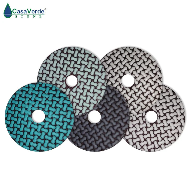 

Diamond 4 inch dry 5 step polishing pads 100mm for granite,marble and engineered stone