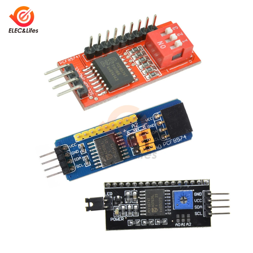 Плата расширения PCF8574 PCF8574T I/O I2C модуль жк дисплея 1602 2004 плата адаптера для Arduino