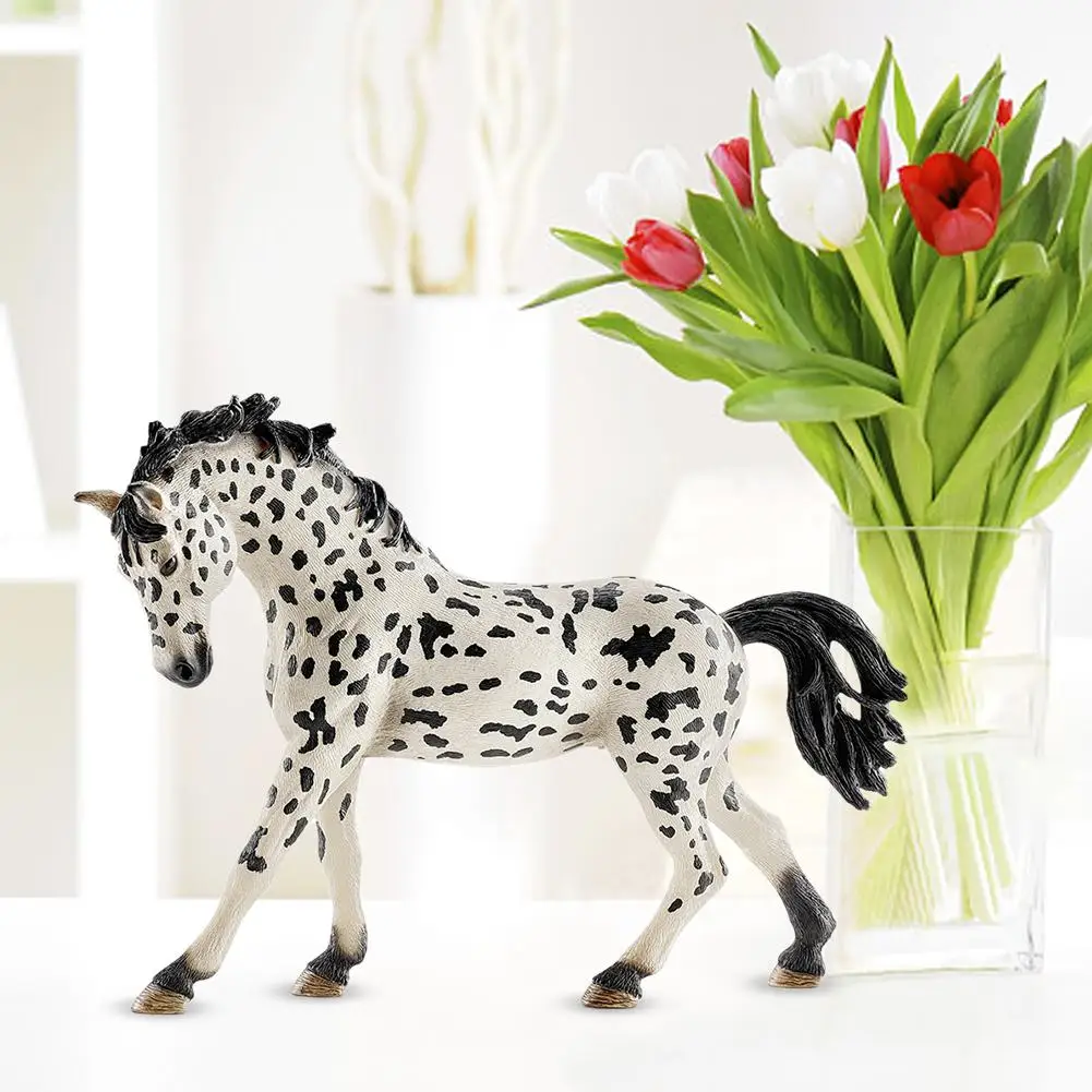 

5 Inch Genuine Wild Life Zoo Jungle Farm Animals Mare Model Knabstrupper Mare Toy Figure Farm Life Horse For Children Gift