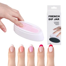 Лидер продаж, лоток для порошка для ногтей, красивая французская форма для маникюра, банка, акриловый контейнер для ногтей, инструменты для дизайна ногтей