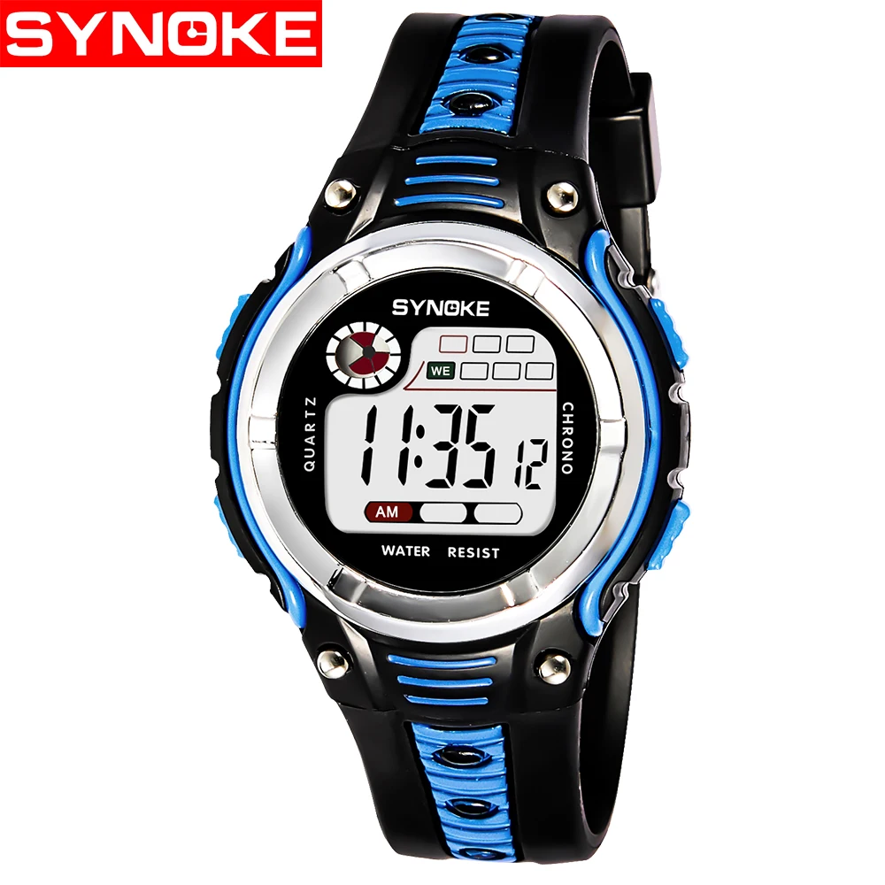 

SYNOKE Children Watches Cute Boys Girls Sport Quartz Wristwatch LED Digital Watch For Girls Boys Kids Gift Children's Reloj