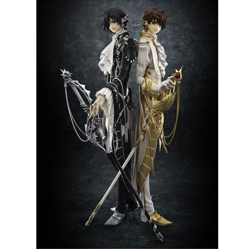 Аниме-код GEASS Lelouch Rebel R2 зажим черный белый рыцарь Сузаку Seven ПВХ фигурка модель