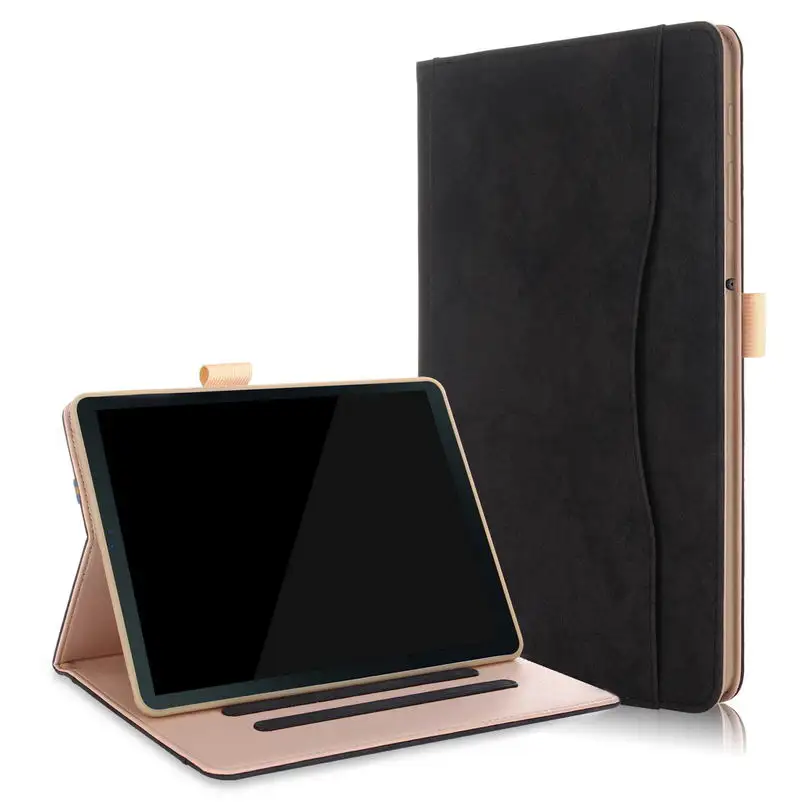 Black Чехлы для планшетов для samsung Galaxy Tab S4 10,5 SM-T835 флип-кейс для samsung T830 SM-T830 из искусственной кожи в виде ракушки чехол с клавиатурой Чехол-портмоне с отделением для карт с карманами - Цвет: Black