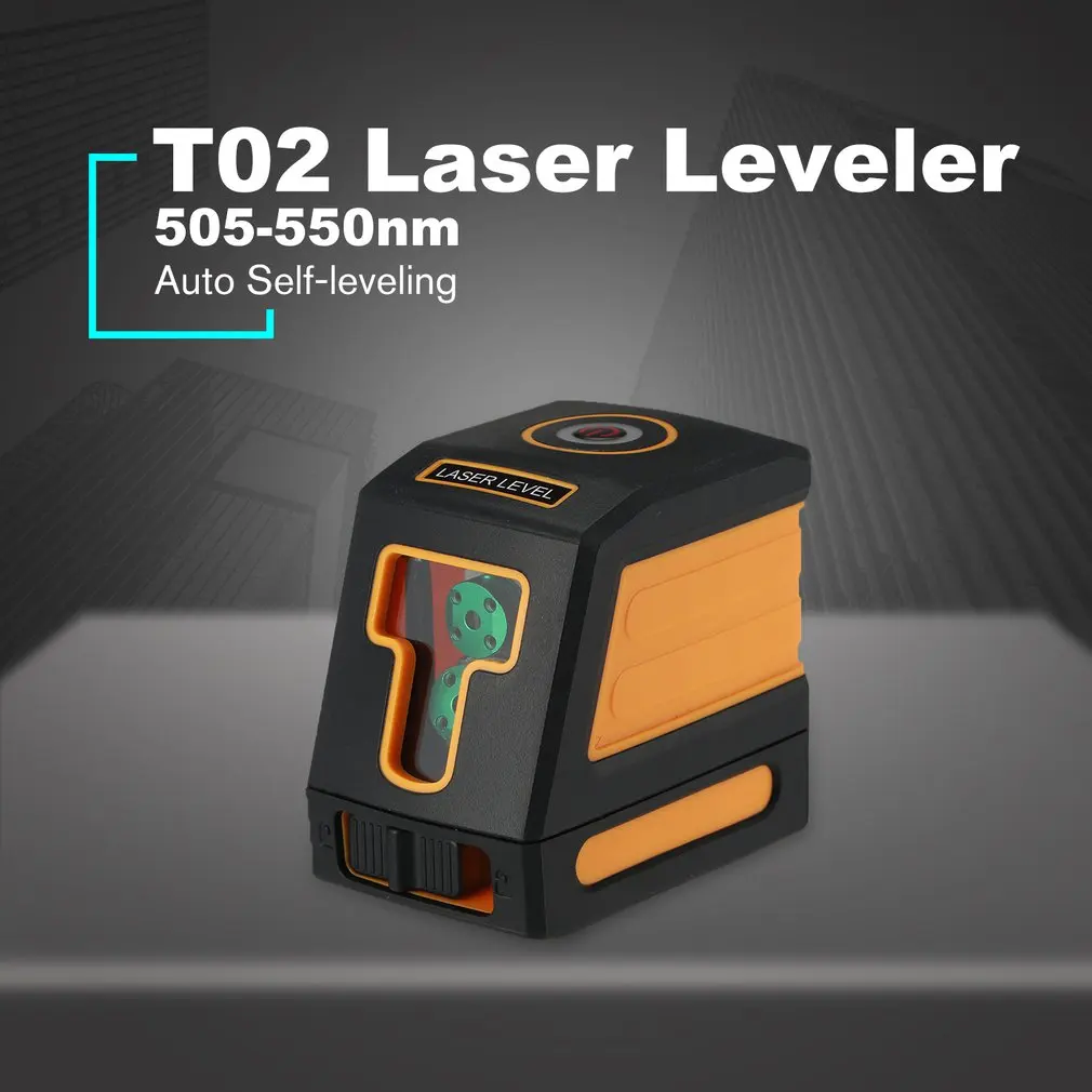 

T02 Line Laser Leveler Level Vertical Horizon Cross Mini Green Self-Leveling Handheld Measuring Horizontal 505-550nm