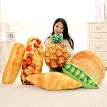 Плюшевый круассан, хлеб, ананас, Горох, хлеб, как настоящий набитый стул, диван-кровать, дети, взрослые, Декор, еда, овощи, подушка