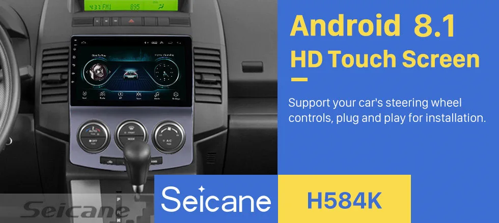 Seicane 2Din gps головное устройство Android 8,1 " Автомагнитола для 2005-2010 старых Mazda 5 мультимедийный плеер Поддержка Wi-Fi OBD2 DAB+ камера