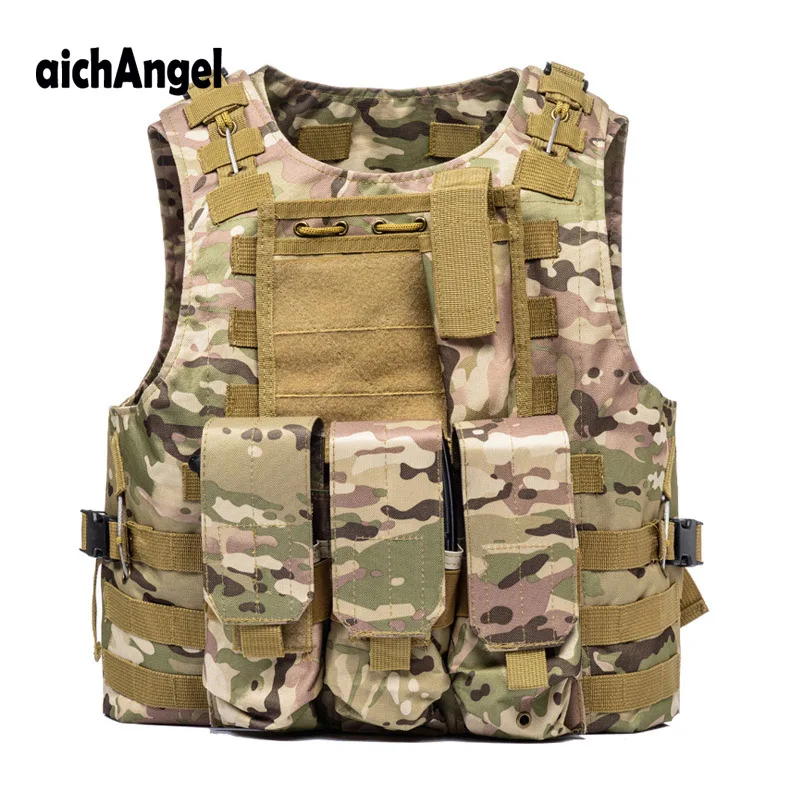  US Soldier Military Uniform Camouflage Vests Paintball Airsoft Nylon Vest Molle Army Combat Tactica