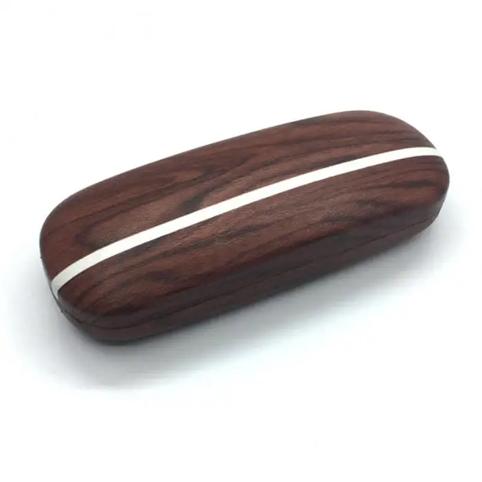 Portable Glasses Case Hard Wooden Grain Spectacle Frame Box Reading Glasses Sunglasses Holder Storage Case NGD88