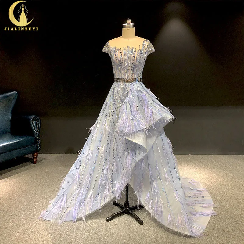 Rhine real Pictures Cap Sleeves Purple blue Beads Front short long back Formal dress prom dresses arabic evening dresses long Rhine real Pictures Cap Sleeves Purple blue Beads Front short long back Formal dress prom dresses arabic evening dresses long