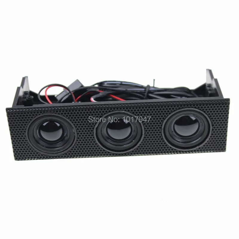 1PCS 5.25" Stereo Speaker Computer Case Built in Mic Music Loudspeaker