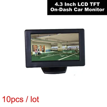 

10pcs Universal 12V 24V 4.3 inch Car Video Monitor LCD Screen for Auto Backup Rear View Dash Board 2RCA Video Channel