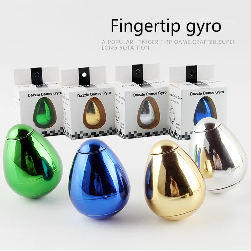 Fingertip Gyroscope Egg Toy Decompress Toys Finger Desk Rotating Tumbler Spinner Dazzle Dance Gyro Relieve Stress