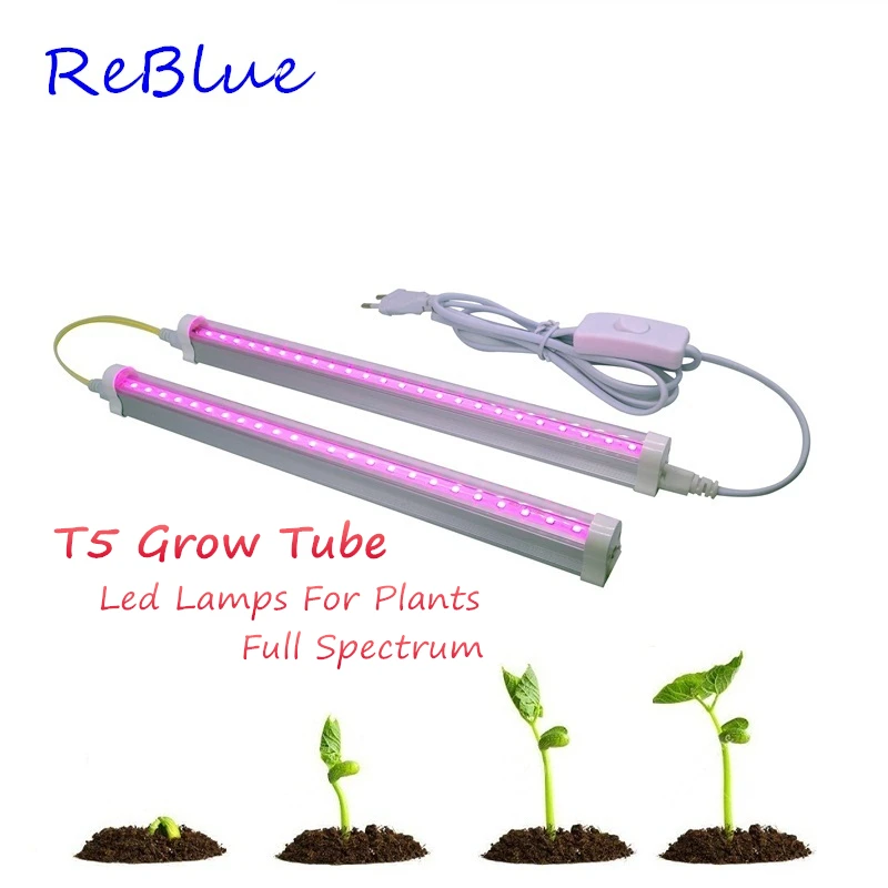 ReBlue Светодиодная трубчатая лампа 1ft T5 трубчатый светильник Epistar SMD 2835 алюминий + PC