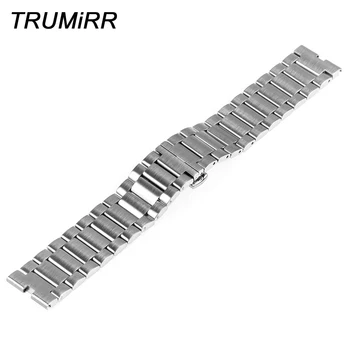 

22mm Stainless Steel Band for Motorola Moto 360 1st Gen 2014 Smart Watch Strap Butterfly Buckle Bracelet Black Rose Gold Silver