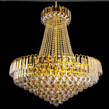 

Luxury European Gold Crystal Streets Lobby Living Room Dining Room Restaurant Villa Duplex House Crystal Chandelier