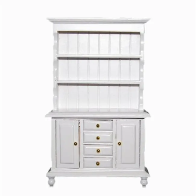 Best 112 Dollhouse Miniature Furniture Wooden Cabinet Bookcase Shelf With Drawers