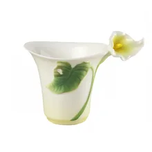 Керамическая кофейная чашка Calla Flower из костяного фарфора