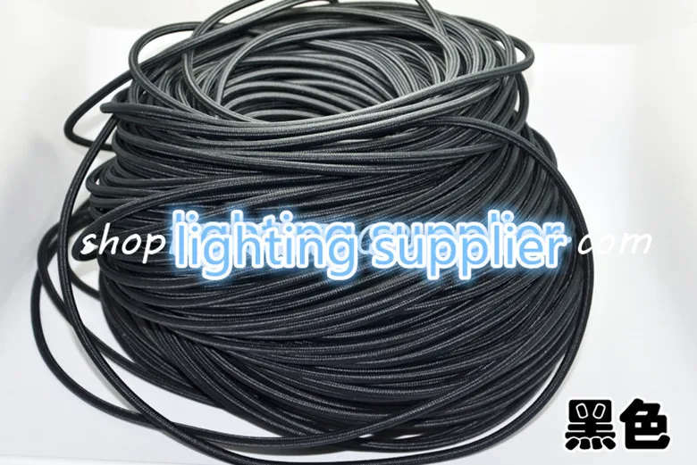 10 метров черный цвет 2 ядра 0,75 мм2 текстильный Электрический провод цвет плетеный провод Ткань покрытый шнур электропитания провод кабель