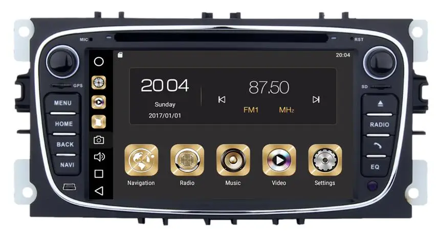 Carplay 64g 4G 7 &quotAndroid 10 автомобильная аудиосистема Для Ford Fusion Galaxy Cmax Fiesta Kuga головное