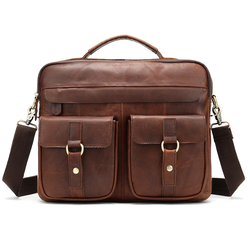 2019 мужская сумка-мессенджер из натуральной кожи, 14 дюймов, сумка для ноутбука, деловые портативные сумки с ручкой сверху, мужские сумки