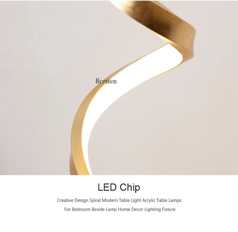 Creative Art Decoration 24W LED Table Lamp Acrylic Spiral Table Light Bedroom Bedside Lamp Home Lighting Fixture (14)
