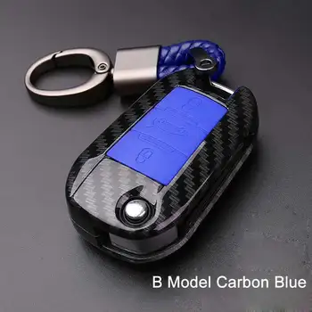 

ABS Silicone Carbon Fiber Car Key Case Cover For Peugeot 301 308 408 508 2008 3085 3008 307 206 Key Chain Case Caso Chave