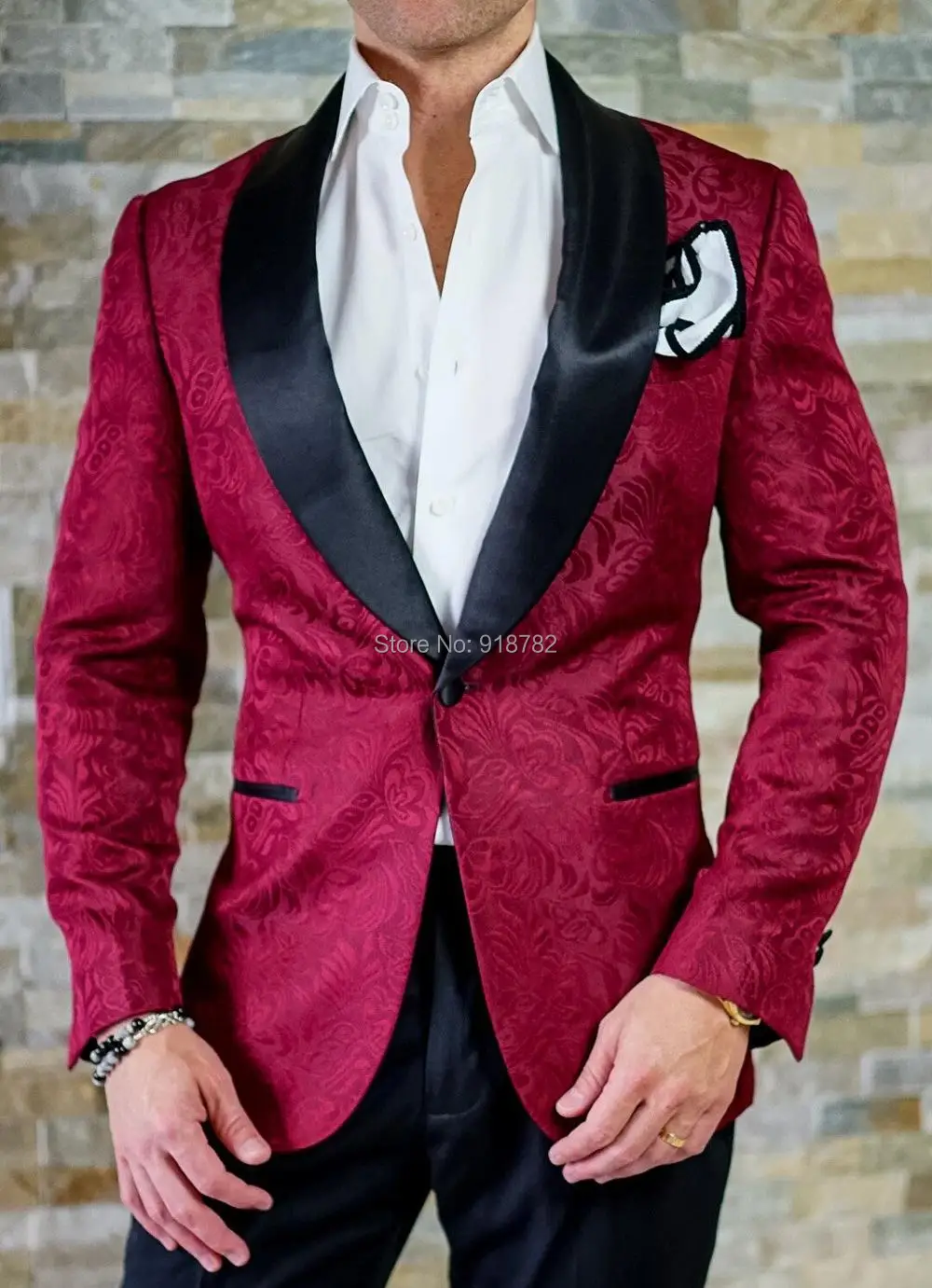 Costume Homme 2018 New Arrival Burgundy 