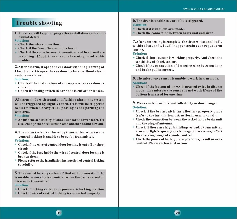 Microwave Sensor (Included):