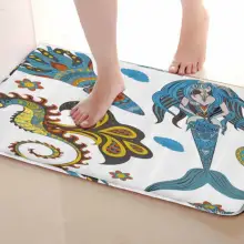 Коврики для улицы в стиле русалки, забавные Противоскользящие коврики для ванной, коврики для двери, коврики под входную дверь