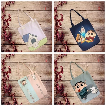 

IVYYE Crayon Shin-chan Fashion Anime Foldable Canvas Shopping Bag Casual Shoulder Bags Customized Tote Handbag Lady Girl New