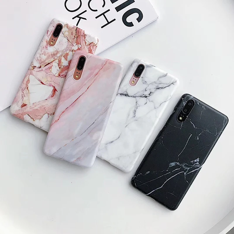 Stone pattern Case for Huawei P20 P20Pro P20lite Classic Marble matte soft TPU cover case For Huawei Nova 2S 3 3i 3e back fundas