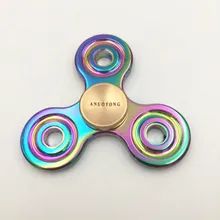 ANUOTONG Tri-Spinner Металлический фиджет-Спиннер красочный EDC ручной Спиннер fidget Spinner Для аутизма и ADHD анти-стресс