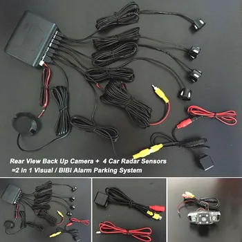 

Car Parking Radar Sensors + Car Backup Rear Camera = 2 in 1 Visual / BIBI Alarm Parking System For Acura CSX / RDX / ILX / ZDX