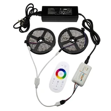 10 М СВЕТОДИОДНОЕ Освещение Полосы 12 В Адаптер Питания 2.4 Г RGB РФ Сенсорный Контроллер SMD3528 5050 RGB LED Strip Light Гибкая лента