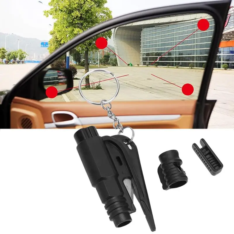 

Geoeon 3 in 1 Mini Safety Hammer Car Life-saving Escape Hammer Window Keychain Car Window Broken Emergency Escape Tool D31 1500