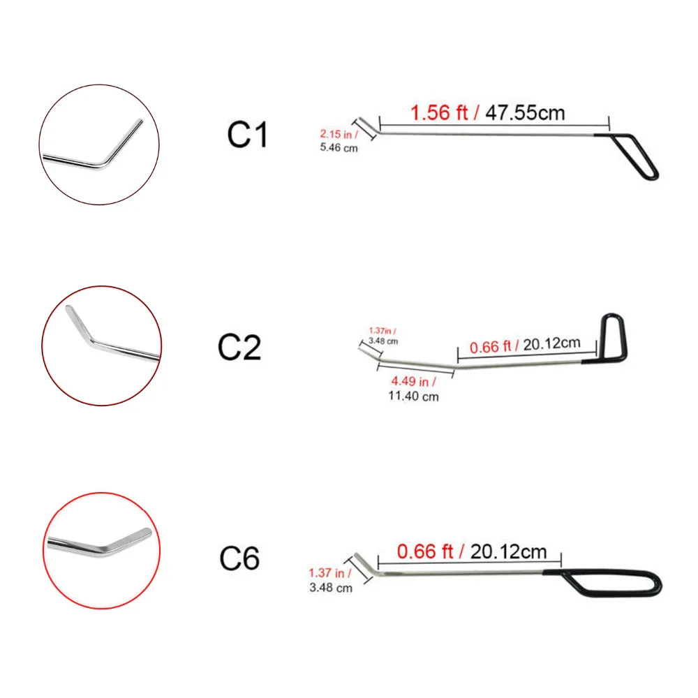 WHDZ PDR 3 шт. крюковые стержни безболезненные Инструменты для ремонта вмятин защита окна автомобиля Защита окна инструменты для удаления вмятин автомобильный насос Клин Набор